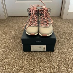 Cole Haan Women's Lace-Up Boots in Pink and Gray